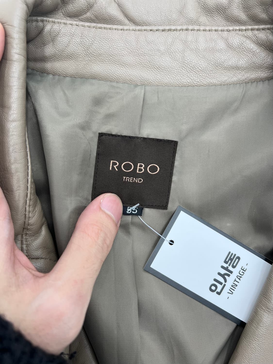 로보 우먼 롱 레더자켓 상품이미지3