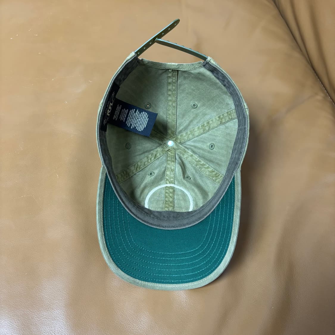 RRL 더블알엘 랄프로렌 폴로 윙로고 6패널 볼캡 모자 워시드 카키 상품이미지6