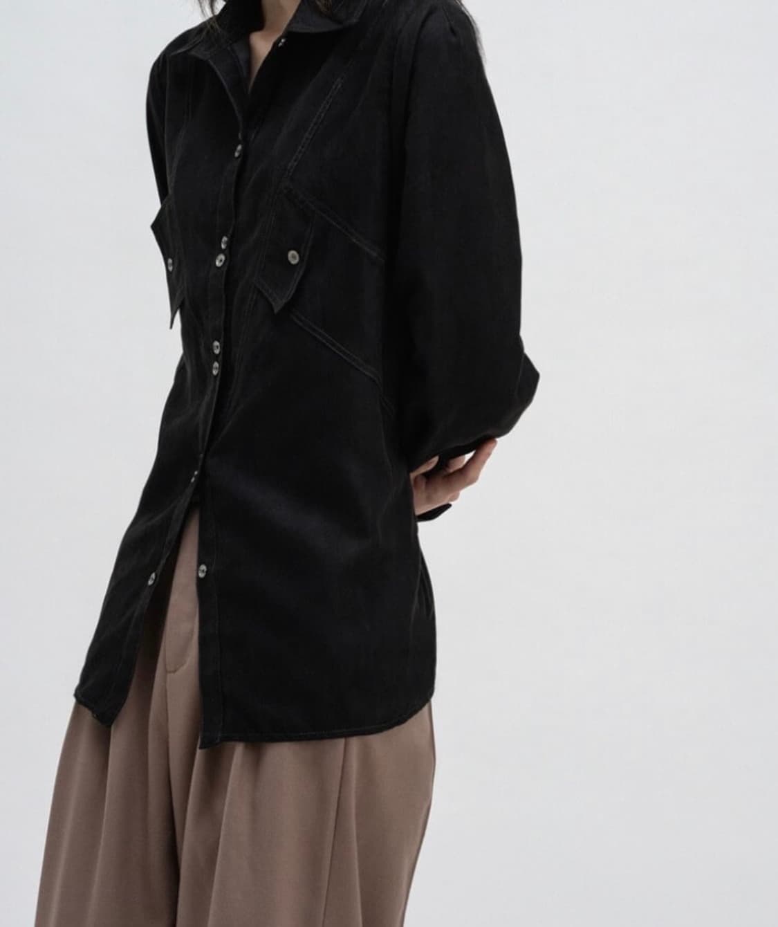 GYEOL 결 웨스턴 셔츠 블랙 상품이미지1