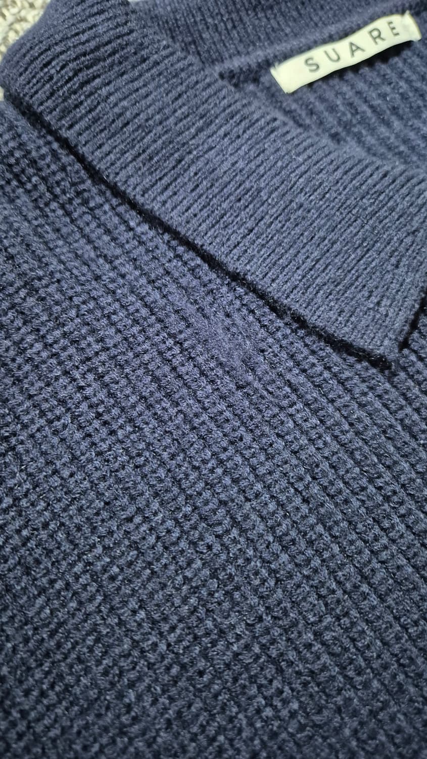 수아레 하찌 카라 집업 니트 M 네이비 상품이미지9