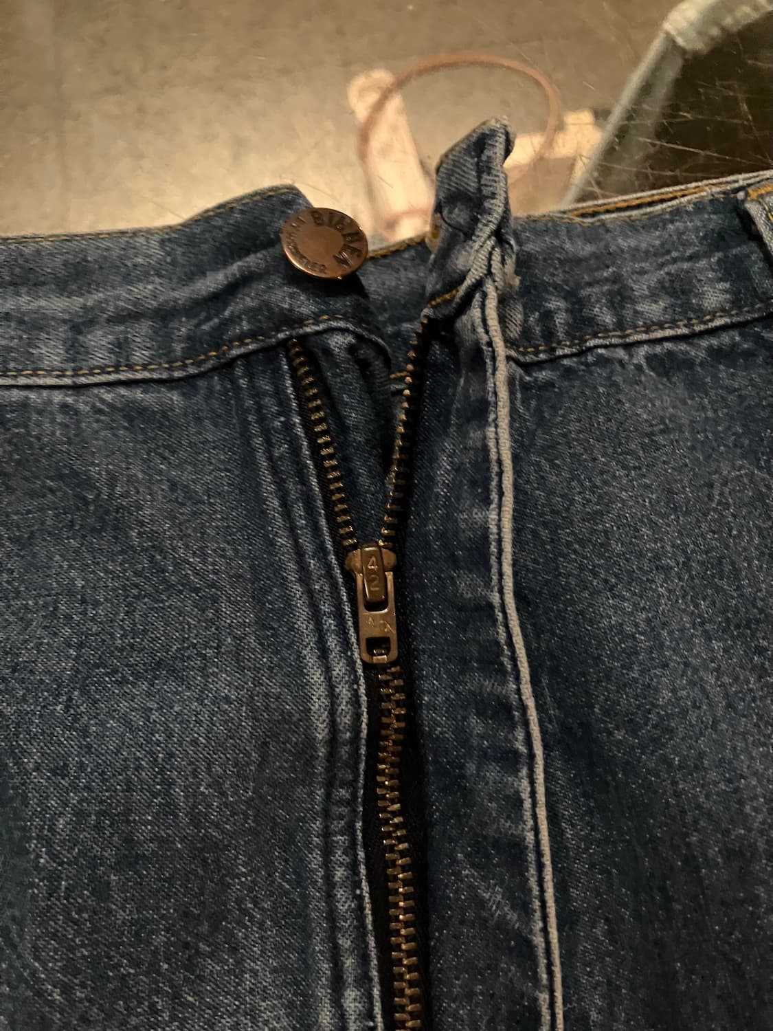 70s USA 빈티지 랭글러 빅밴 데님 카펜터 팬츠 상품이미지10