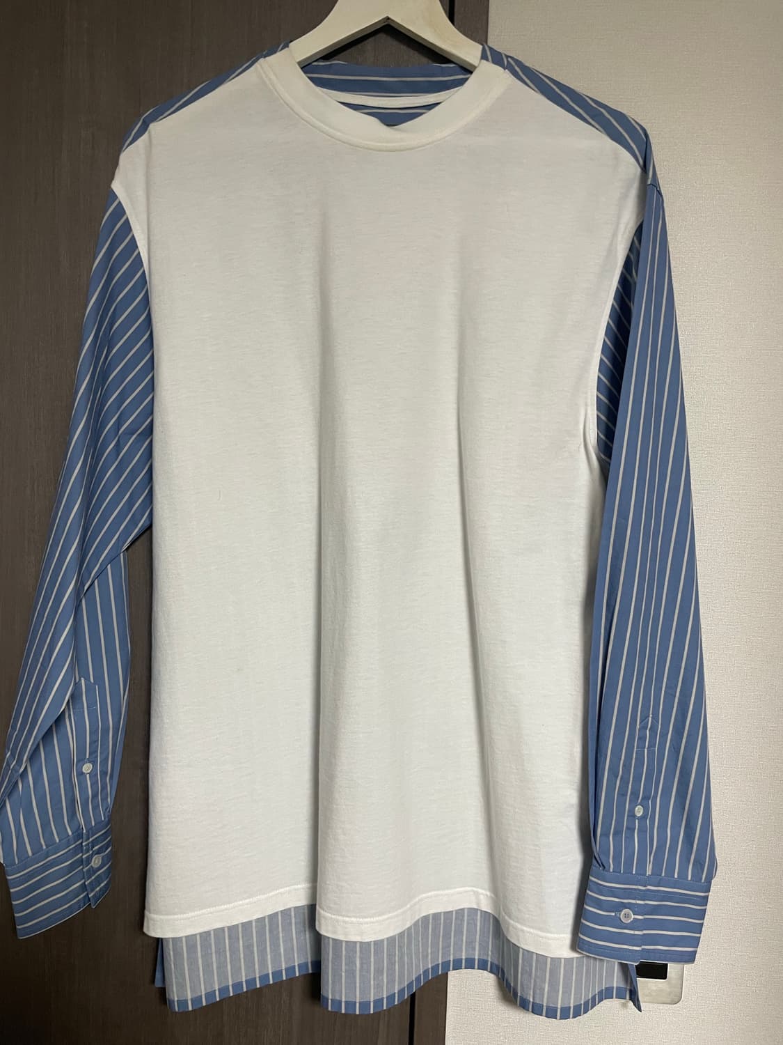 랑방 남성 롱슬리브하프셔츠 상품이미지1