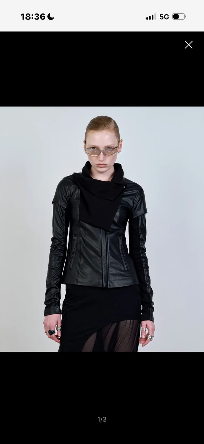 나체 2-way slim faux leather rider jaket 2 상품이미지1