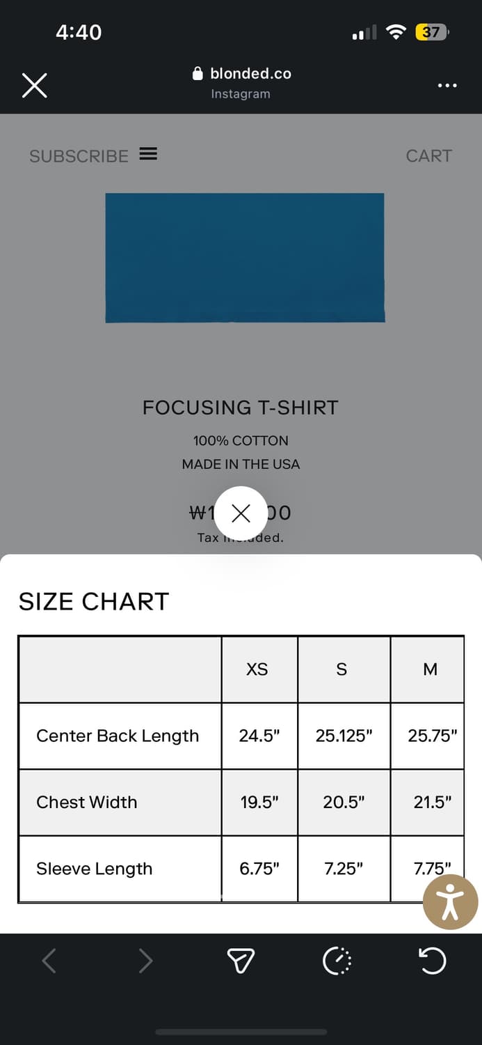 Frank ocean focusing T shirt M 상품이미지2
