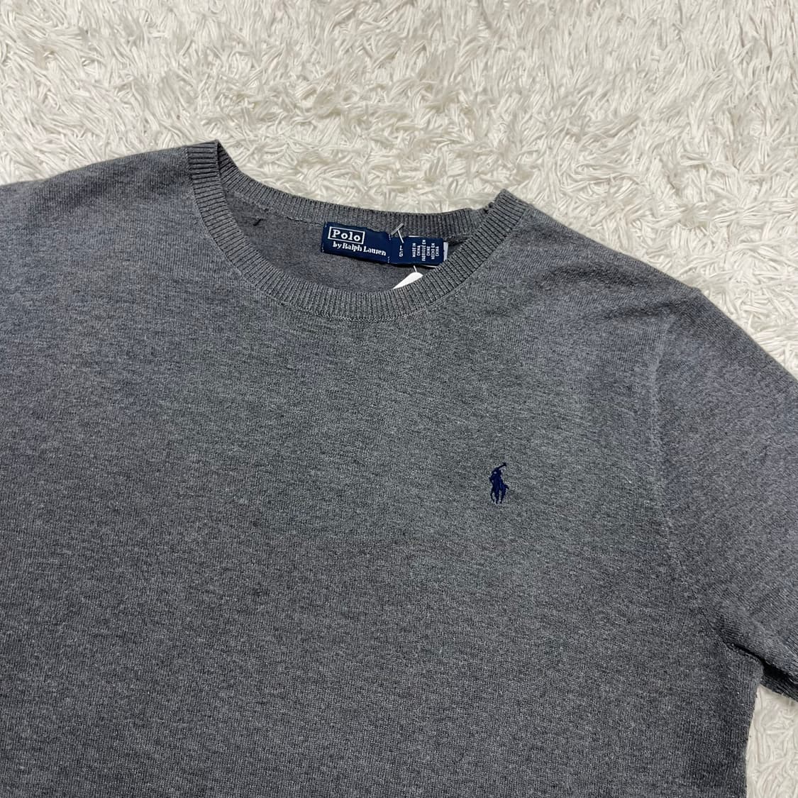 Polo grey knit t-shirt 상품이미지5