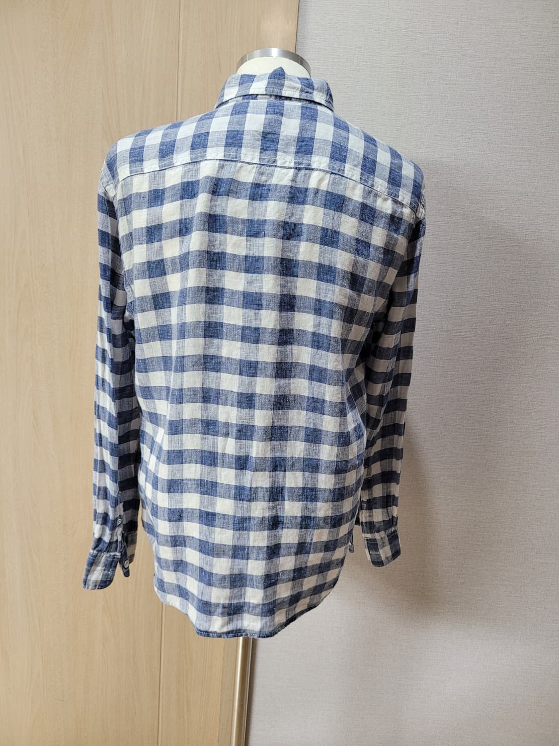 유니온베이 Unionbay 남자 린넨 체크셔츠 105 블루 상품이미지6