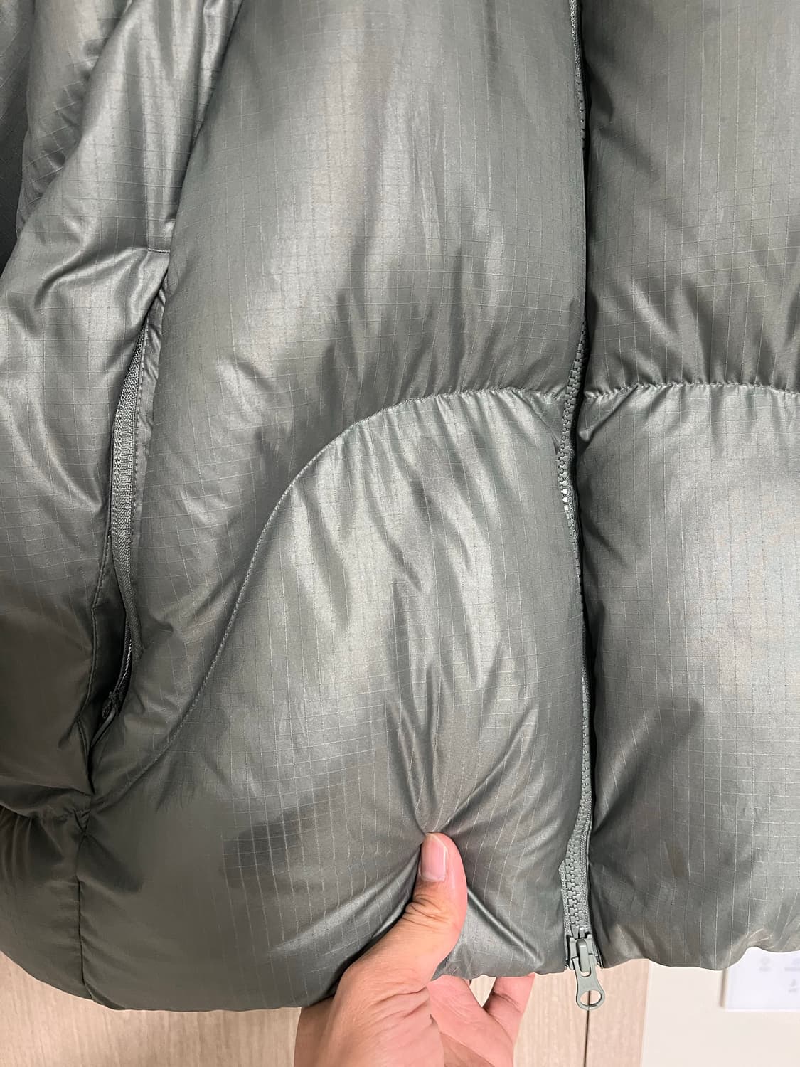 XL,카키) 노스페이스 화이트라벨 웨이브 RDS 다운 자켓 상품이미지3