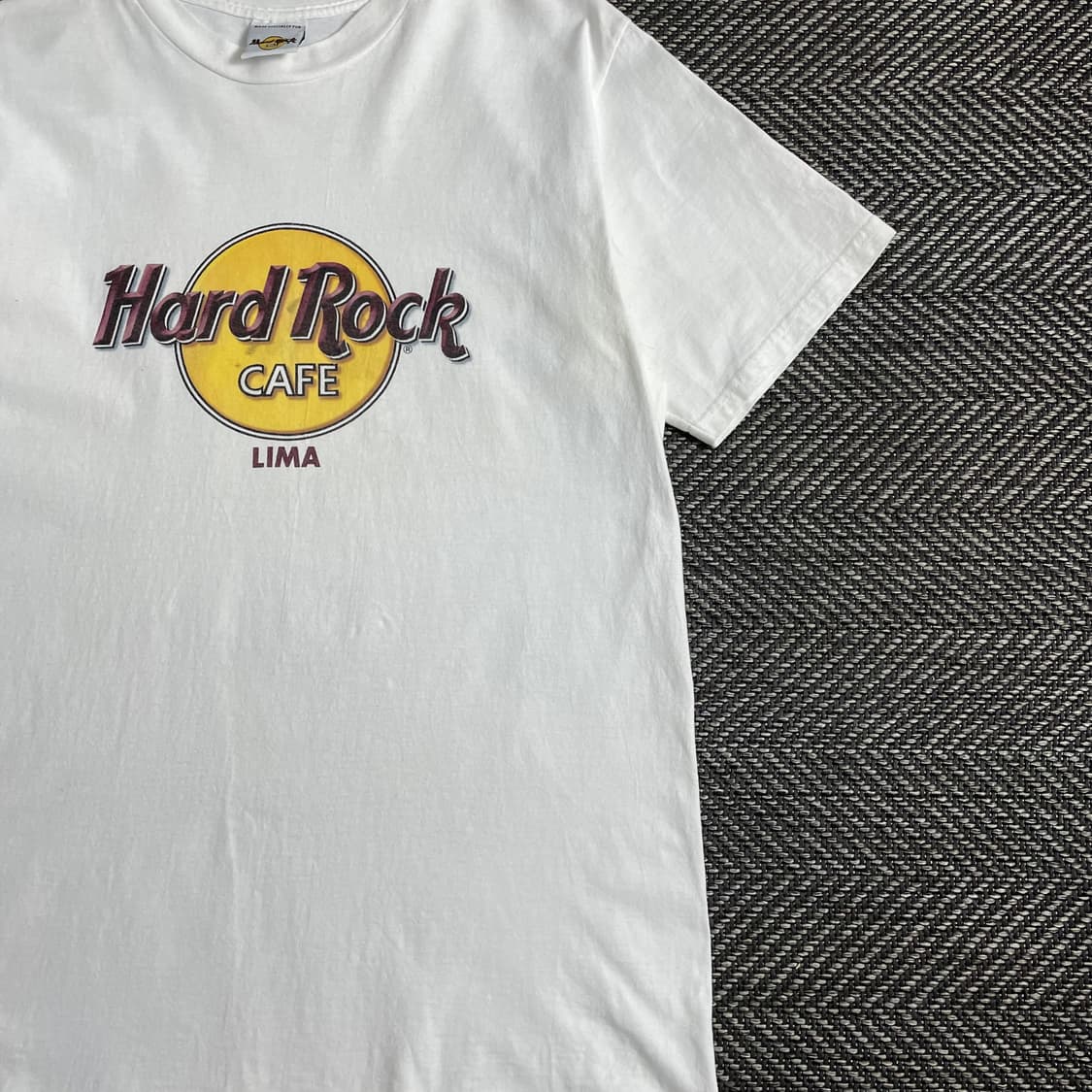 00s 하드락카페 프린팅 화이트 반팔 티셔츠y 3788 상품이미지4