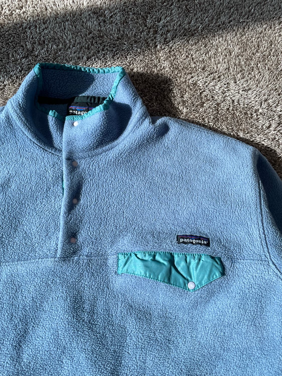 90s Patagonia synchilla 빈티지 신칠라 블루 스노우리스 상품이미지2