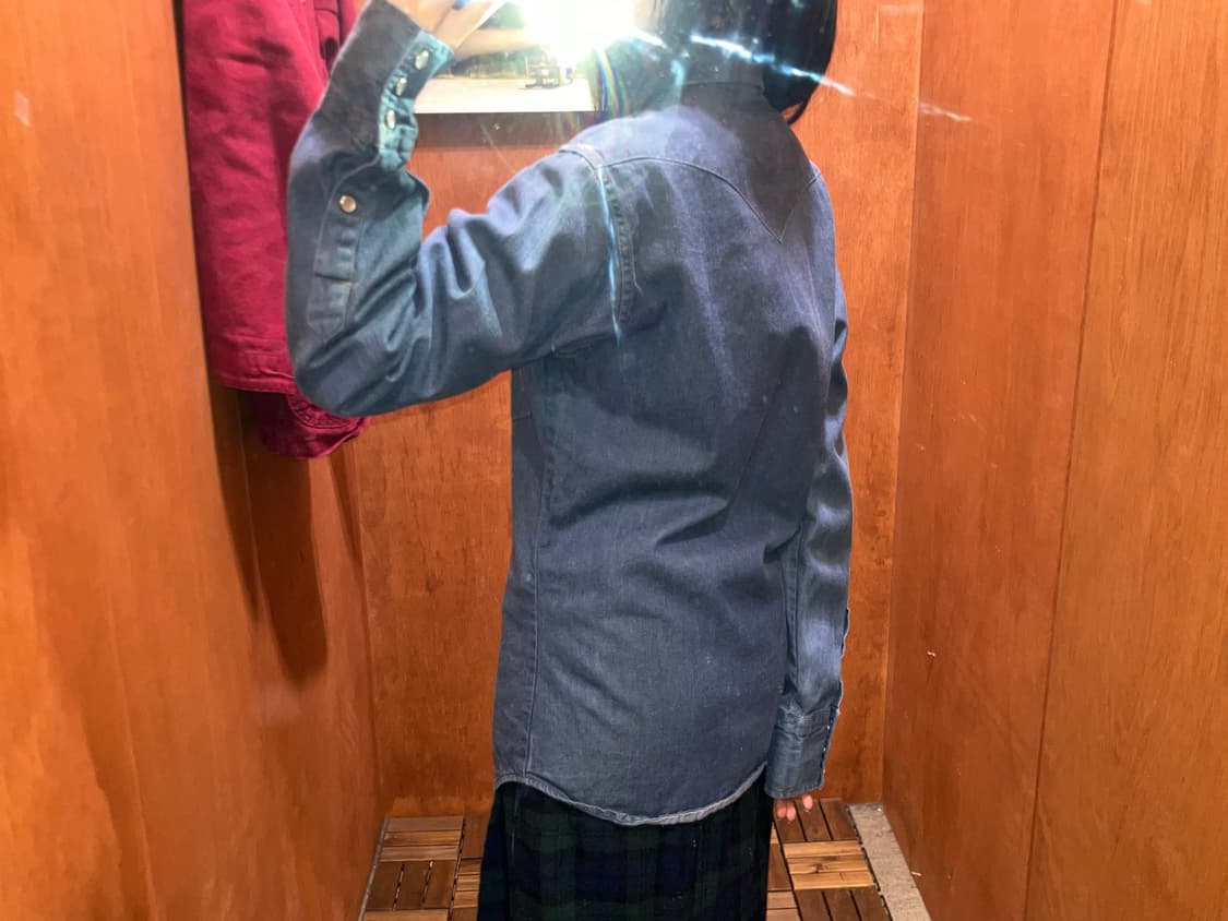 60~70s Wrangler 랭글러 웨스턴 데님 셔츠 슬림핏 상품이미지5