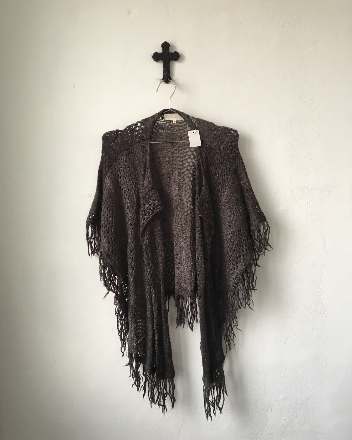 Fringe net cape 상품이미지2