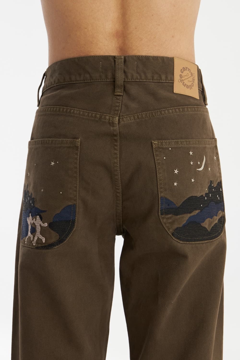 32) 까르네볼란테 Under the moon Brown 데님팬츠  상품이미지1
