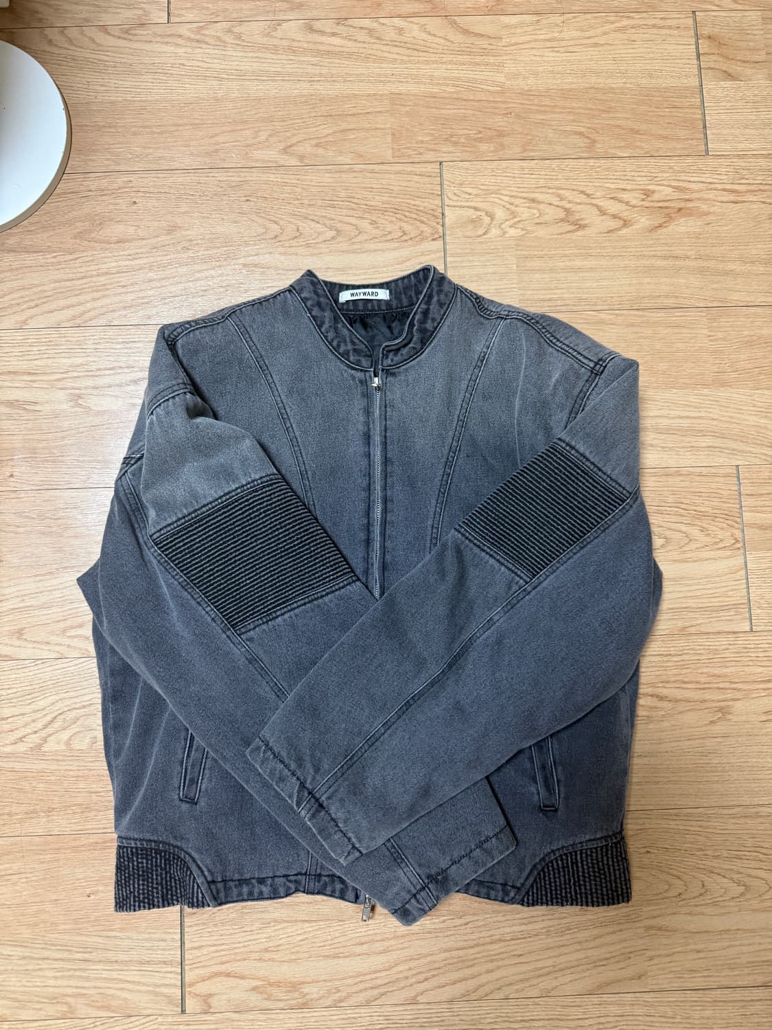 (Free size) 빈티지 워싱 흑청 데님자켓 상품이미지3