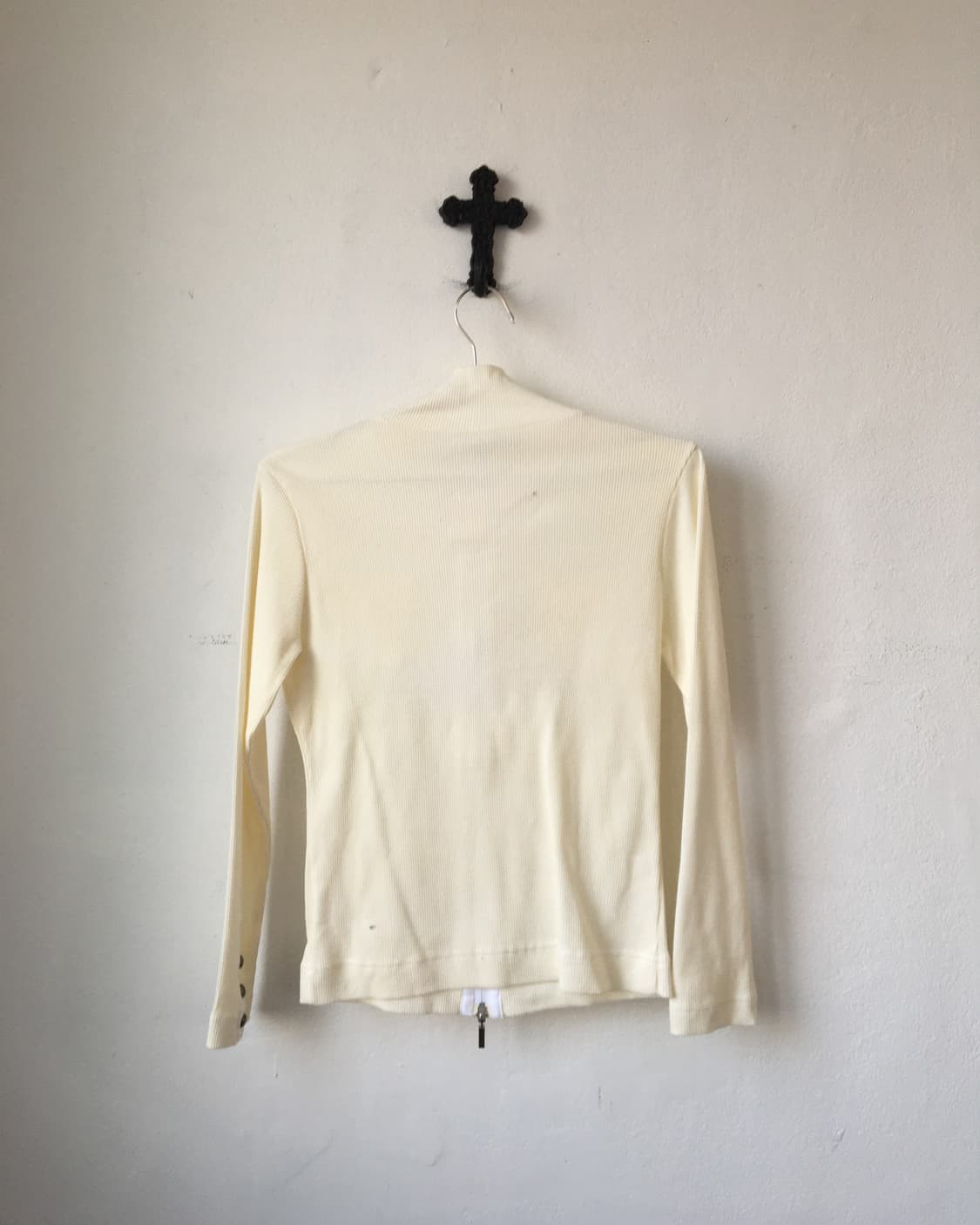 Pocket point high neck ribbed zip up 상품이미지3