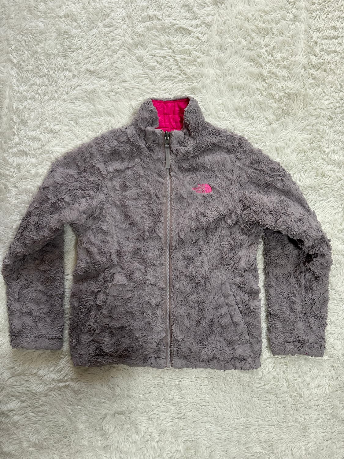 노스페이스 여아 리버시블 패딩 핑크 S 상품이미지2