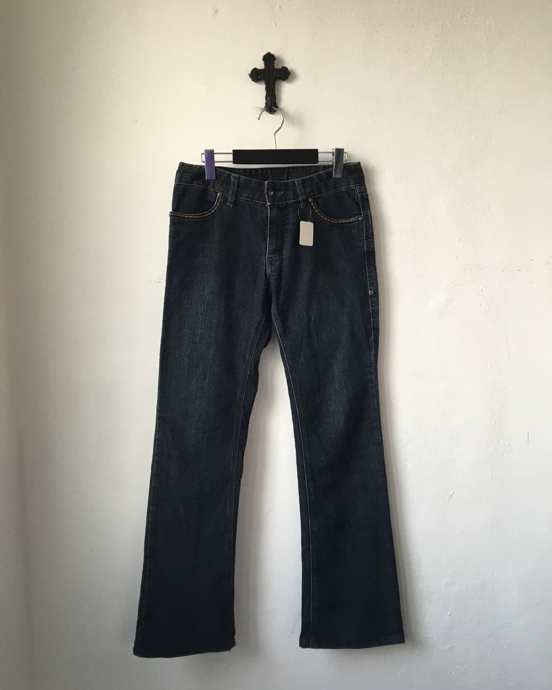 Back pocket ethnic point denim pants 상품이미지3