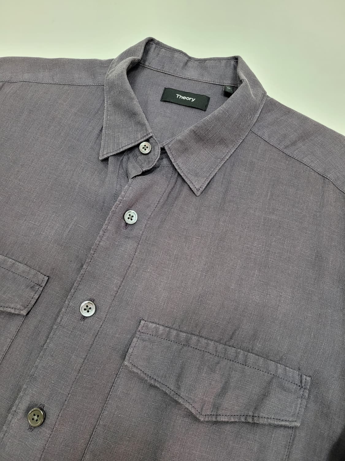 theory 띠어리 어빙 린넨 셔츠 / 남 M (추천 95) 라이트퍼플
 상품이미지3