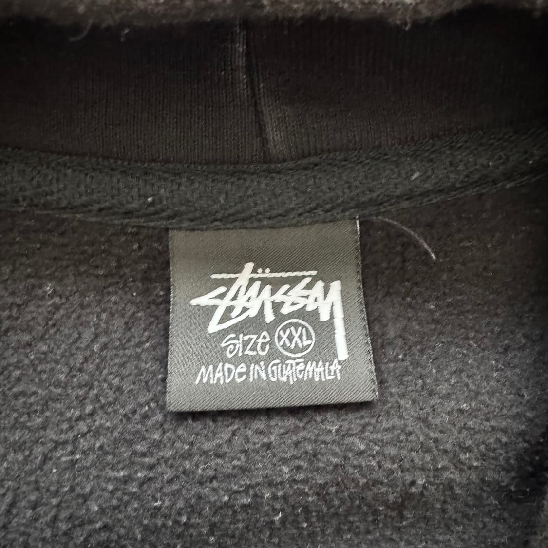 STUSSY 일본빈티지 후드집업 스투시 베이직 블랙 xxl 110 115 상품이미지4