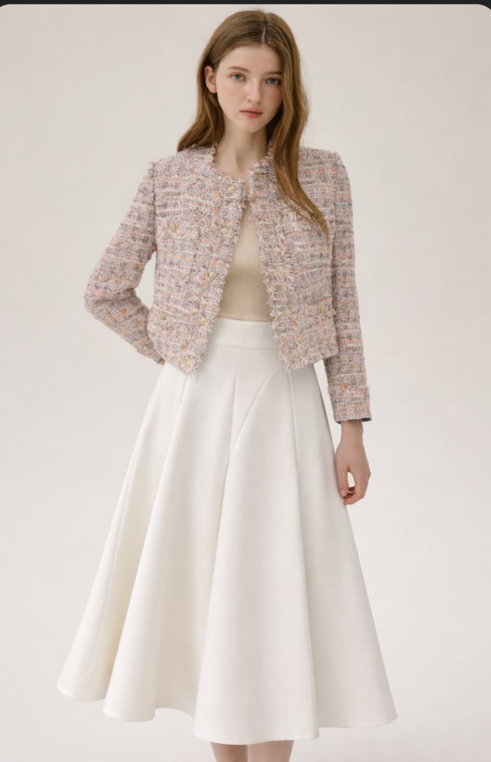 미샤 솔리드 플레어 스커트 44사이즈 상품이미지1