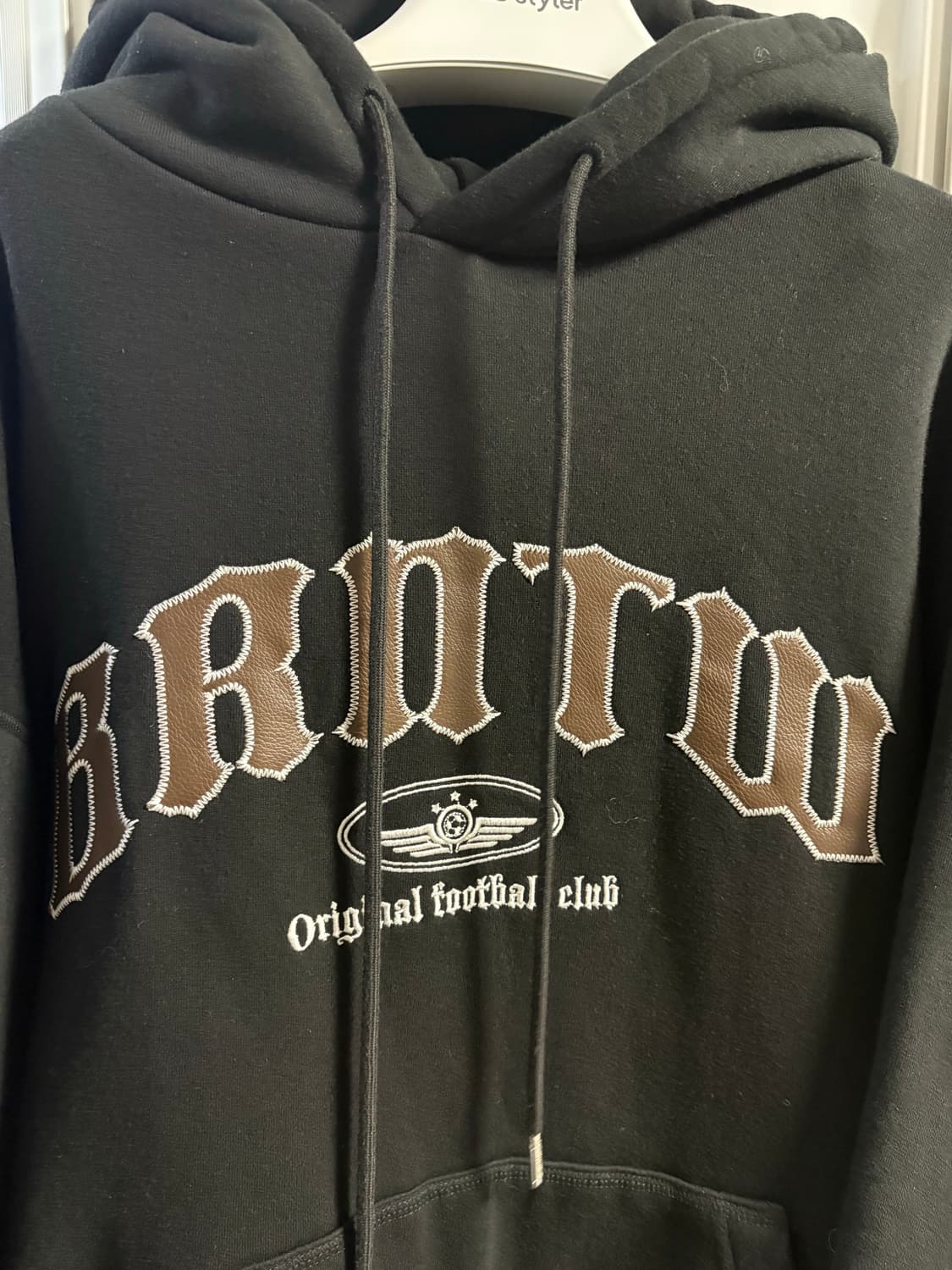 본투윈 후디 블랙 가죽패치 상품이미지2