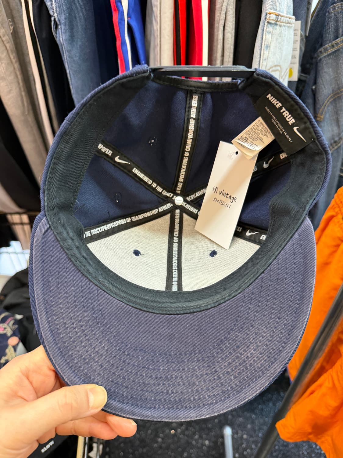 나이키 스우시 네이비 스냅백 상품이미지4