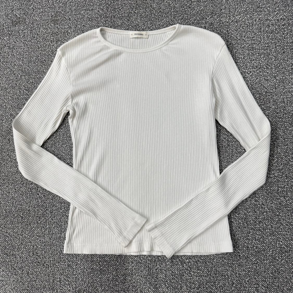 FOUNDERS 흰색 골지 티셔츠 상품이미지1