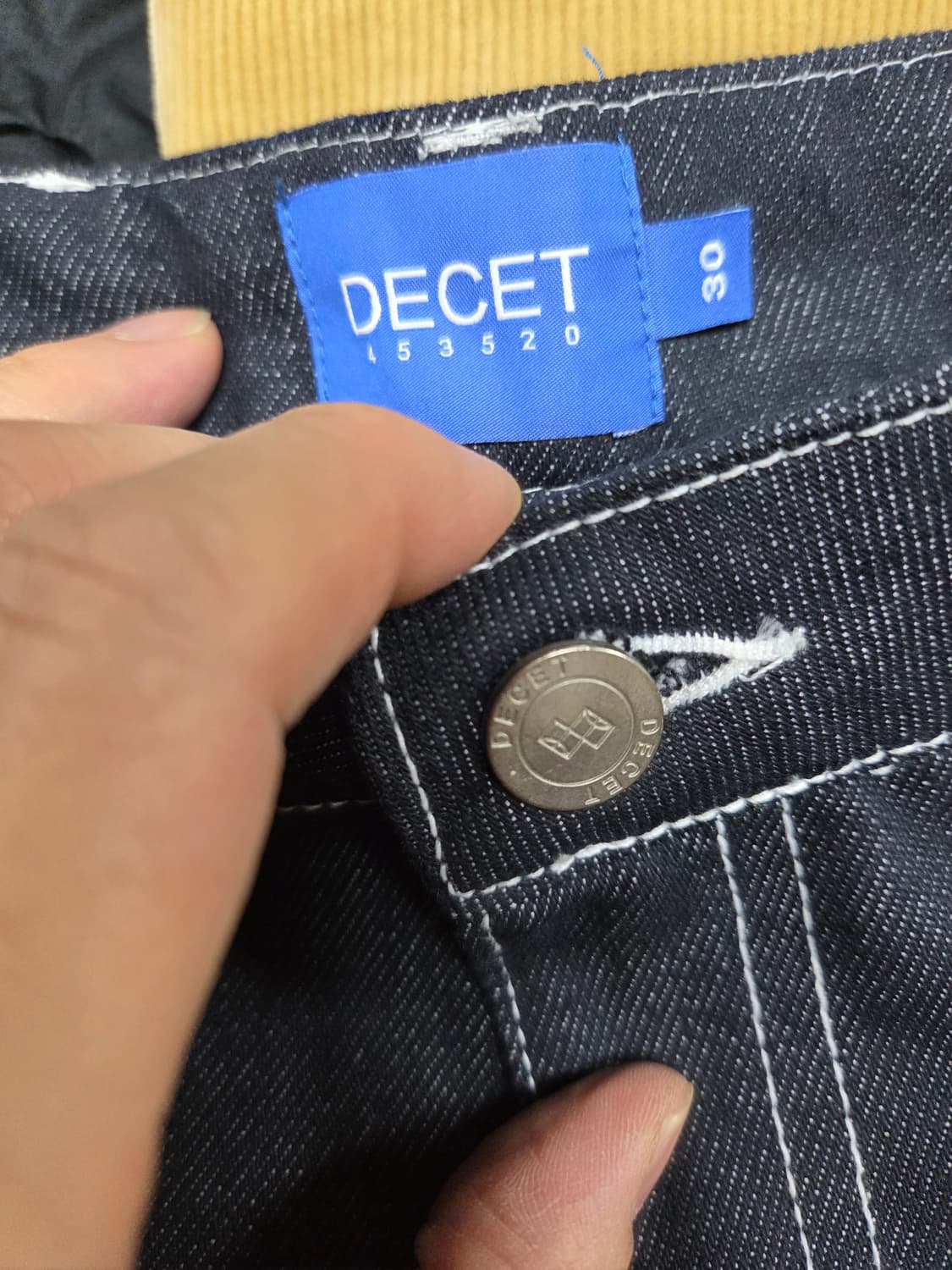 데케트 투턱 와이드 진청 데님팬츠 28 상품이미지3