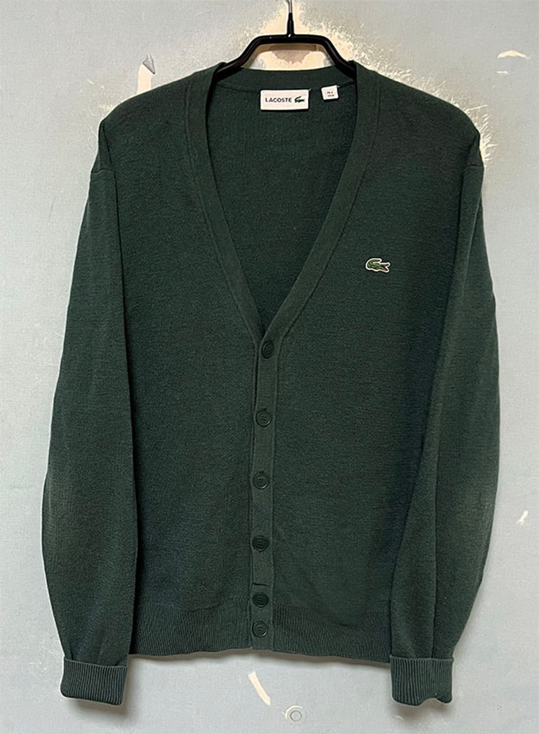 라코스테 남자 브이넥 울 가디건 춘추 L 100 상품이미지1