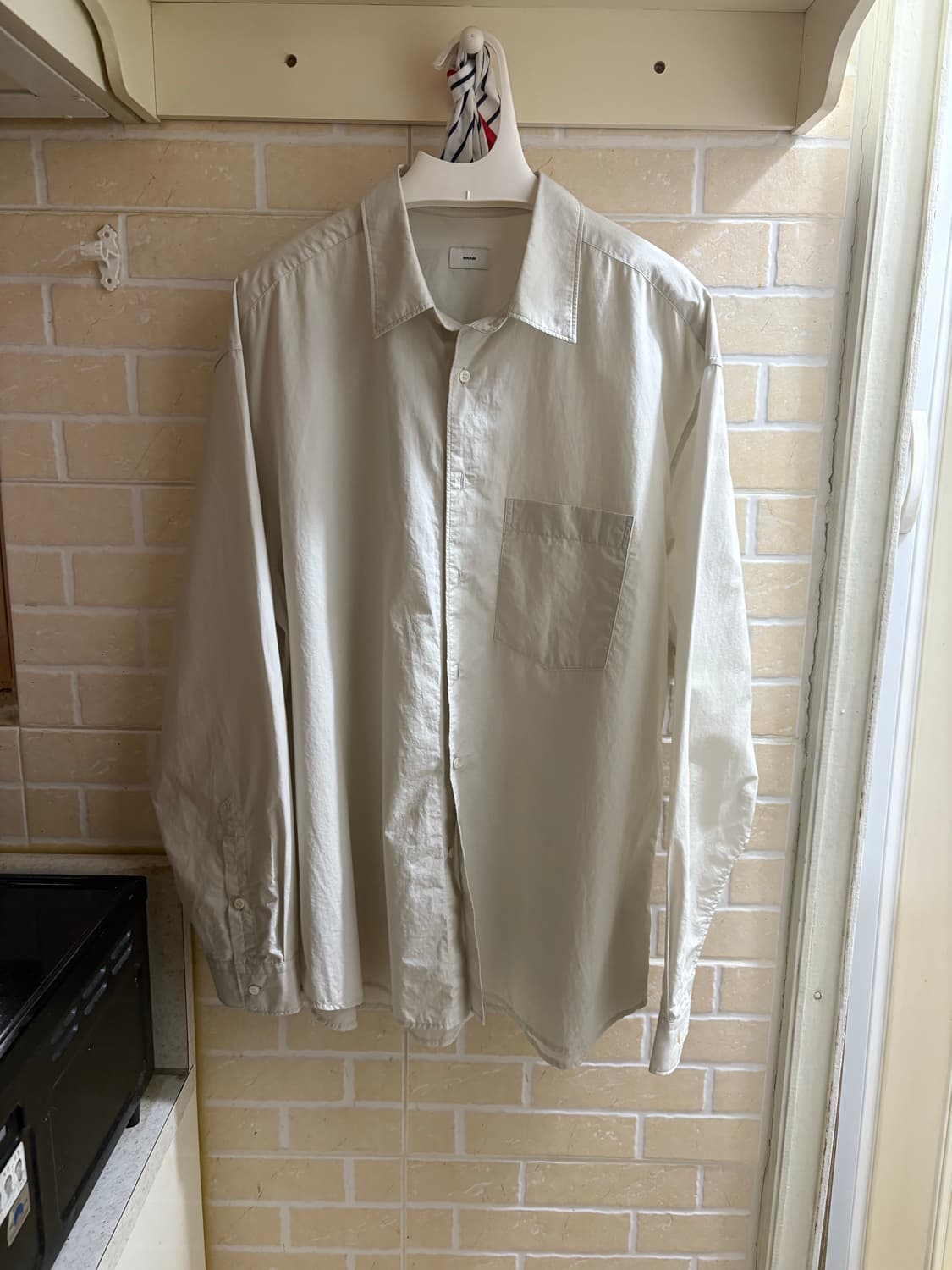 와기 - 아기택트 셔츠. 화이트 그레이 컬러 3사이즈 상품이미지2