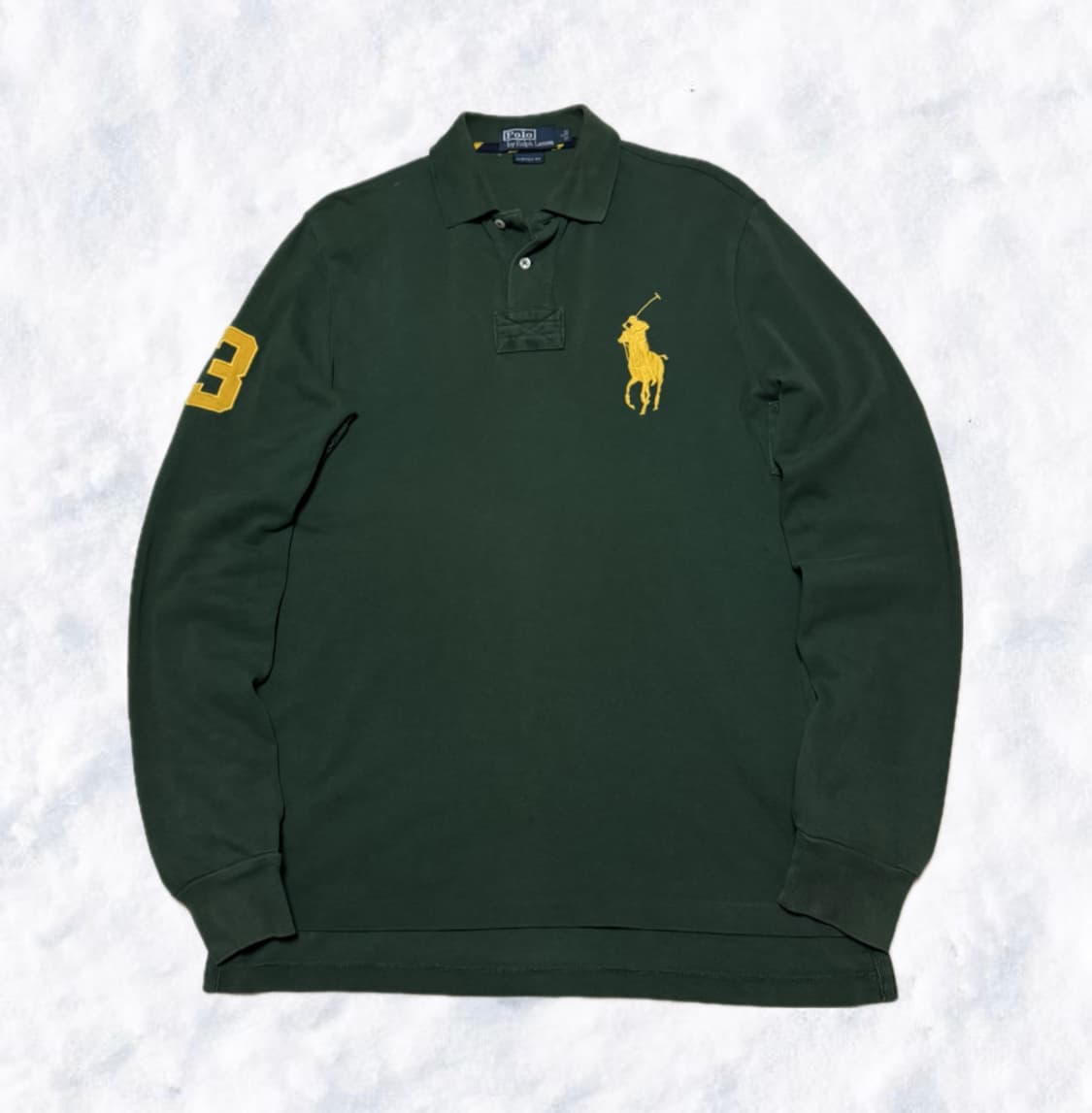 폴로 랄프로렌 빅포니 딥그린 옐로우 긴팔 상품이미지1