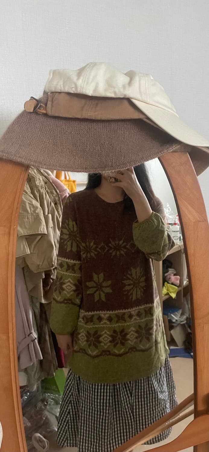 모리걸 빈티지 초코나무숲 퍼야상 set💚🤎 상품이미지6