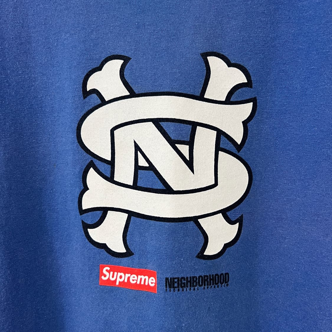 슈프림 07AW 네이버후드 NS로고 티셔츠 블루 상품이미지5