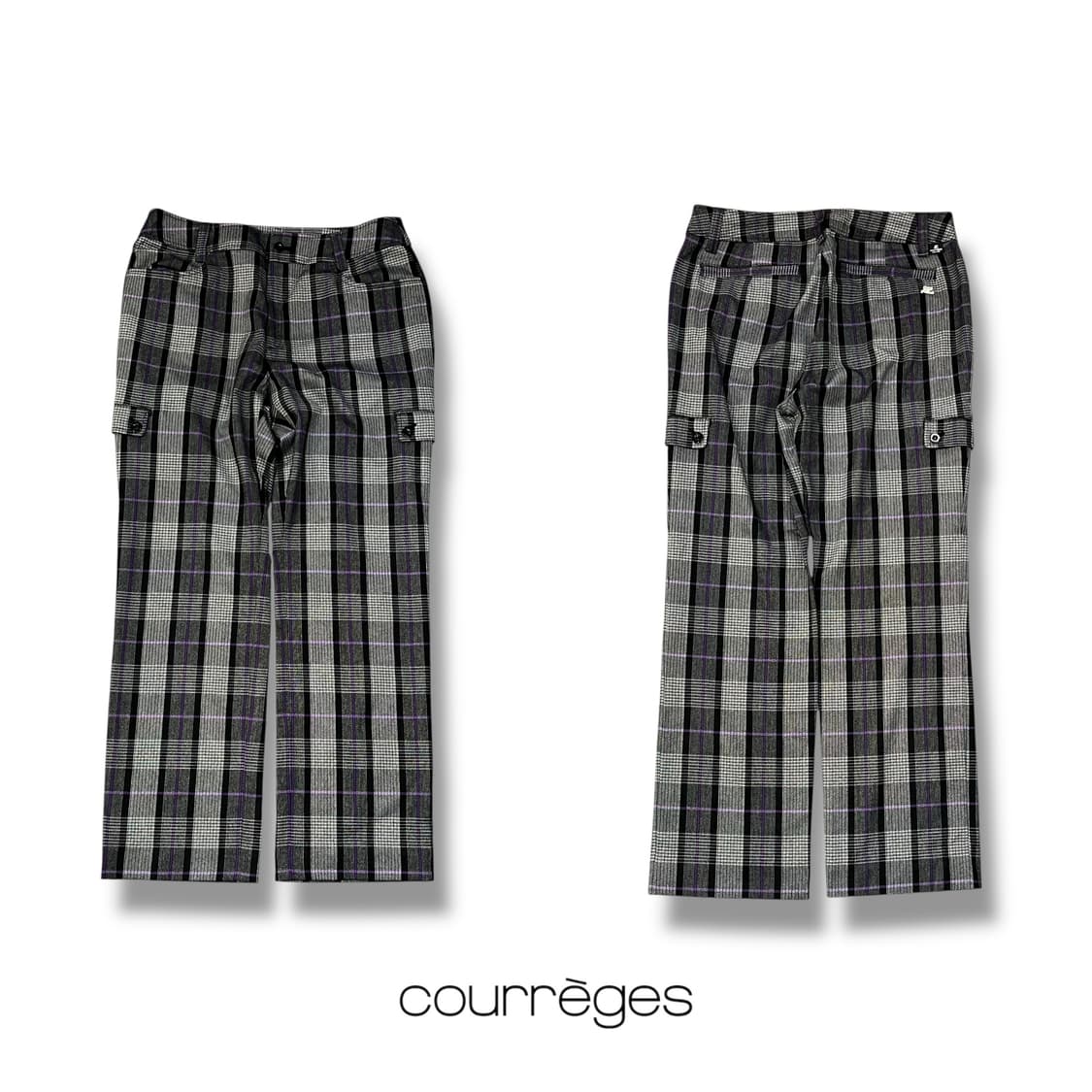  꾸레쥬 체크 포켓 슬랙스 y14278 상품이미지1