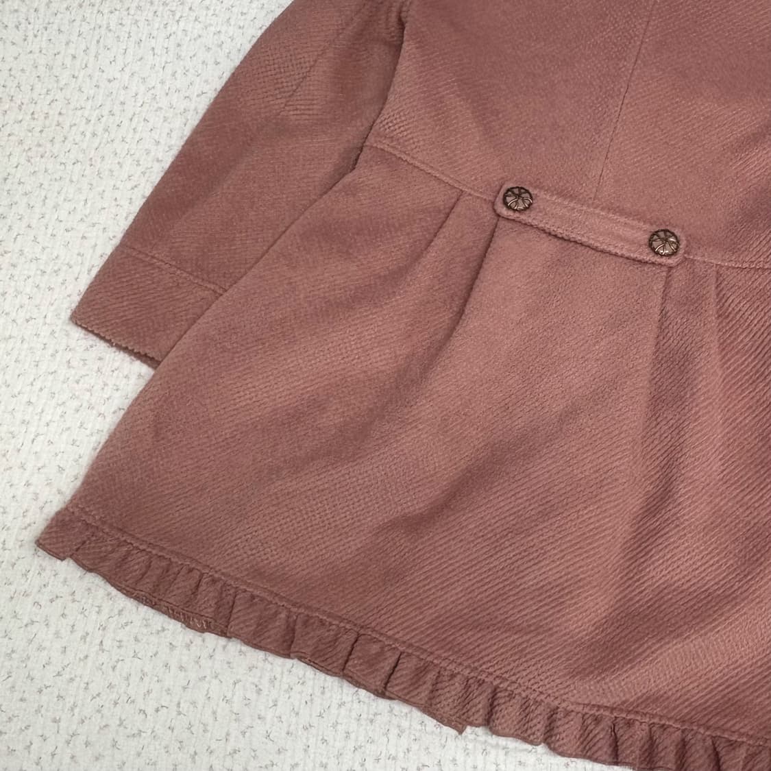 AXES FEMME 엑시즈팜/ 핑크레이스코트 둥근카라코트 뮤트핑크코트 상품이미지10