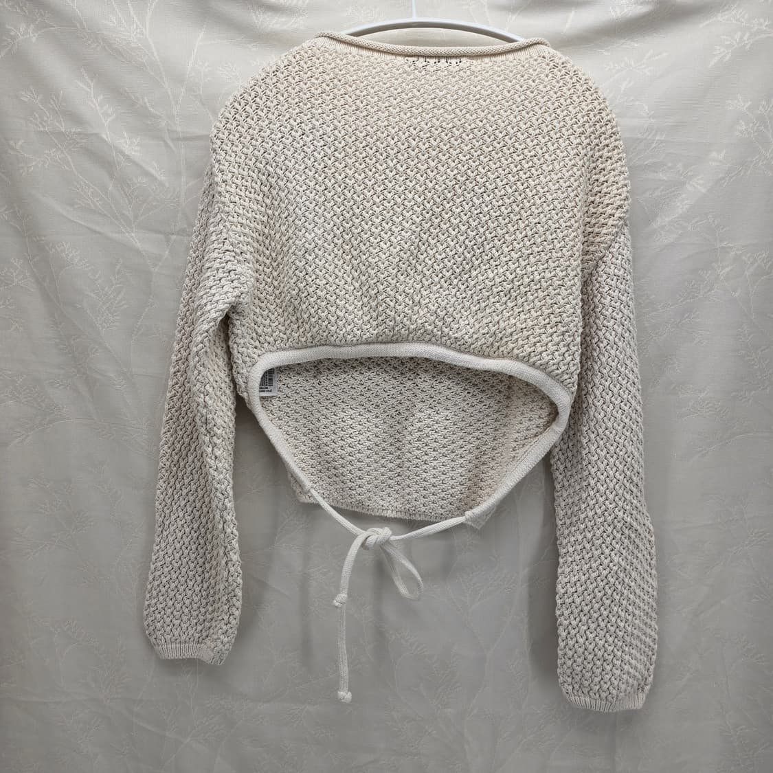 자라 아이보리 크롭 니트 긴팔 상품이미지2