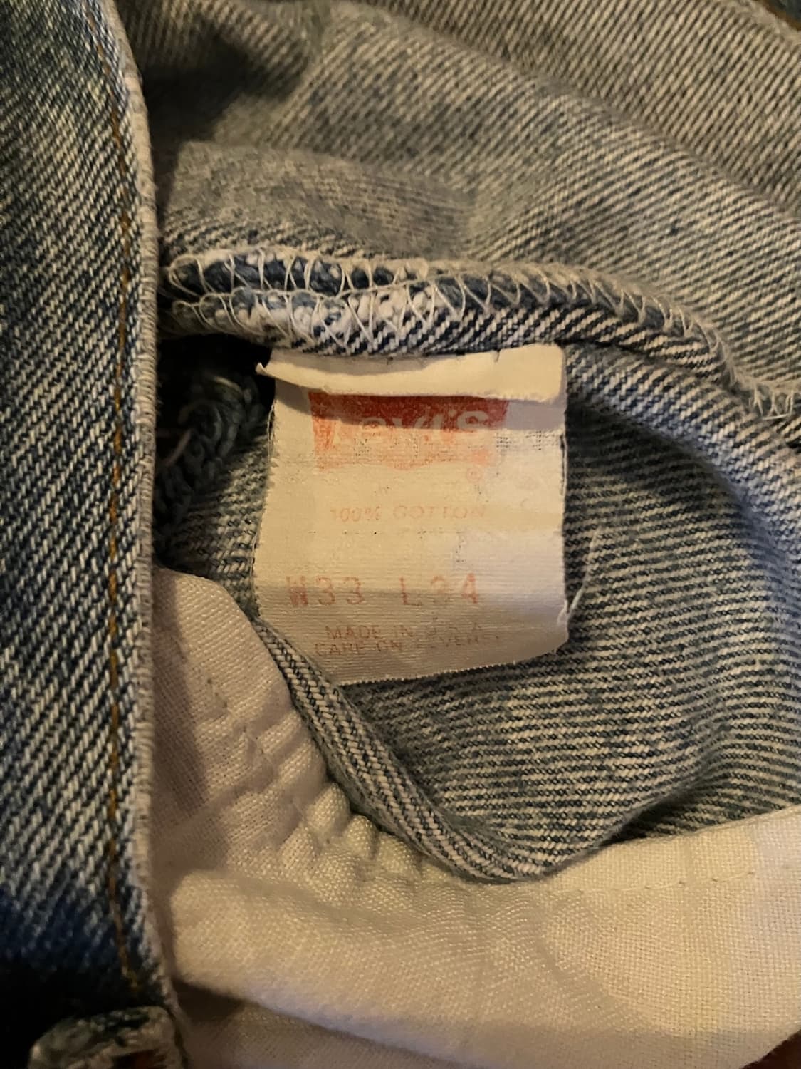 80s USA 빈티지 리바이스 501 데미지 데님 팬츠 상품이미지9