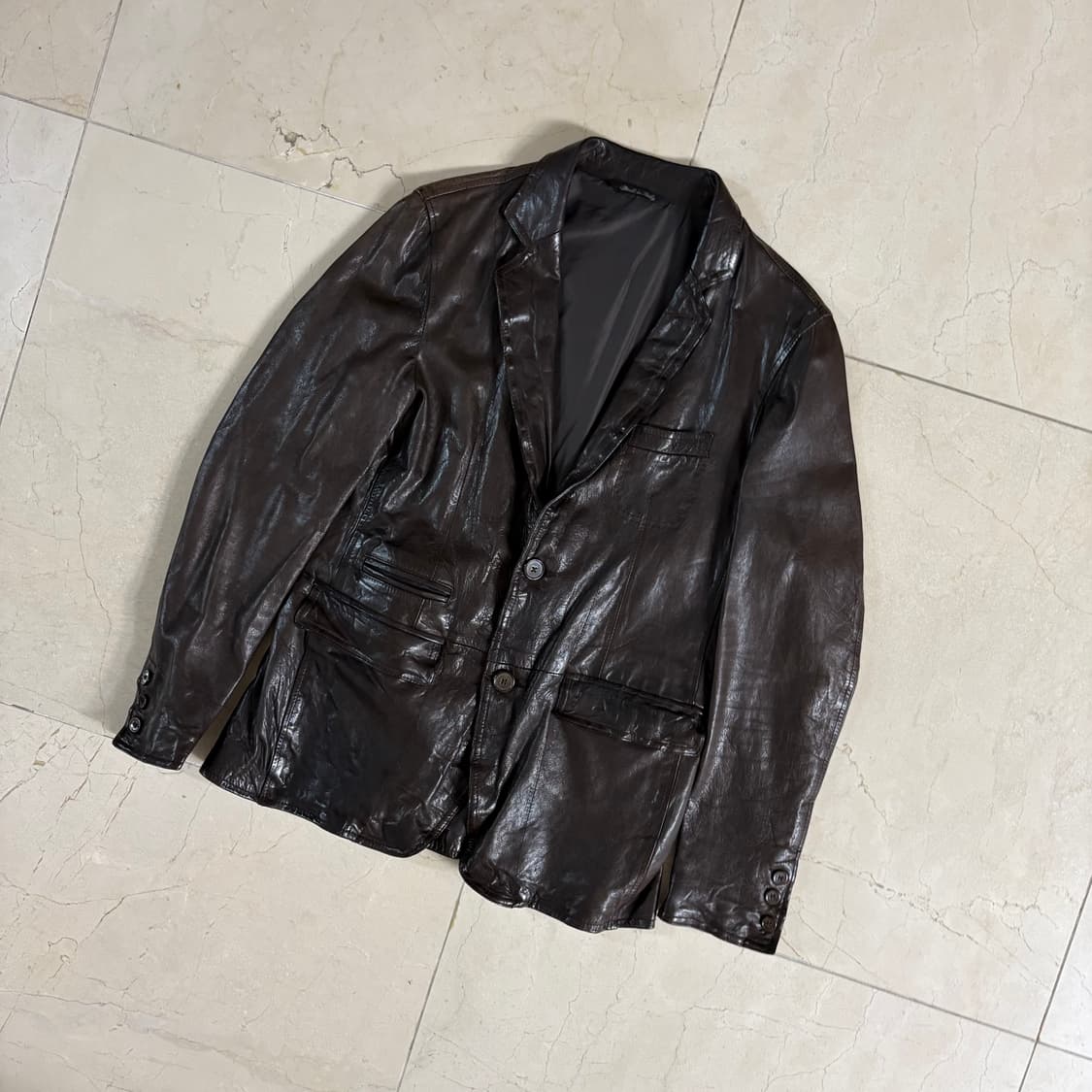 PANICALE lamb skin leather blazer  상품이미지2