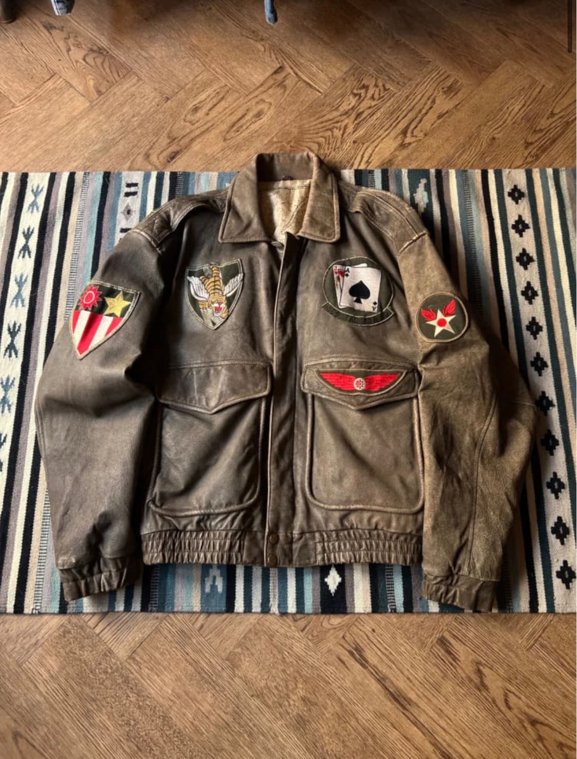 90's USA 빈티지 패치 A-2 플라이트 자켓 상품이미지10