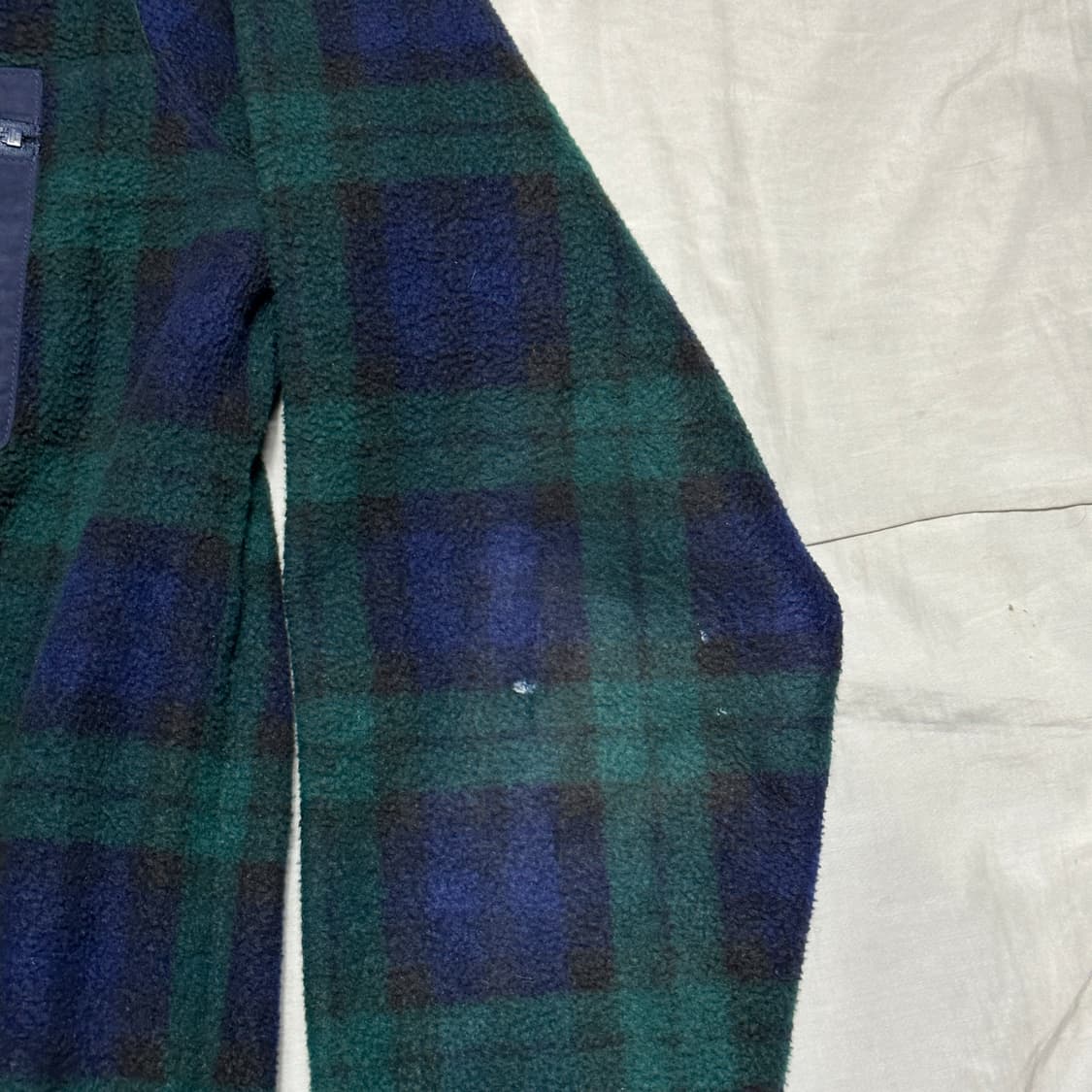 XL 폴로랄프로렌 후리스 타탄체크 아노락 상품이미지5