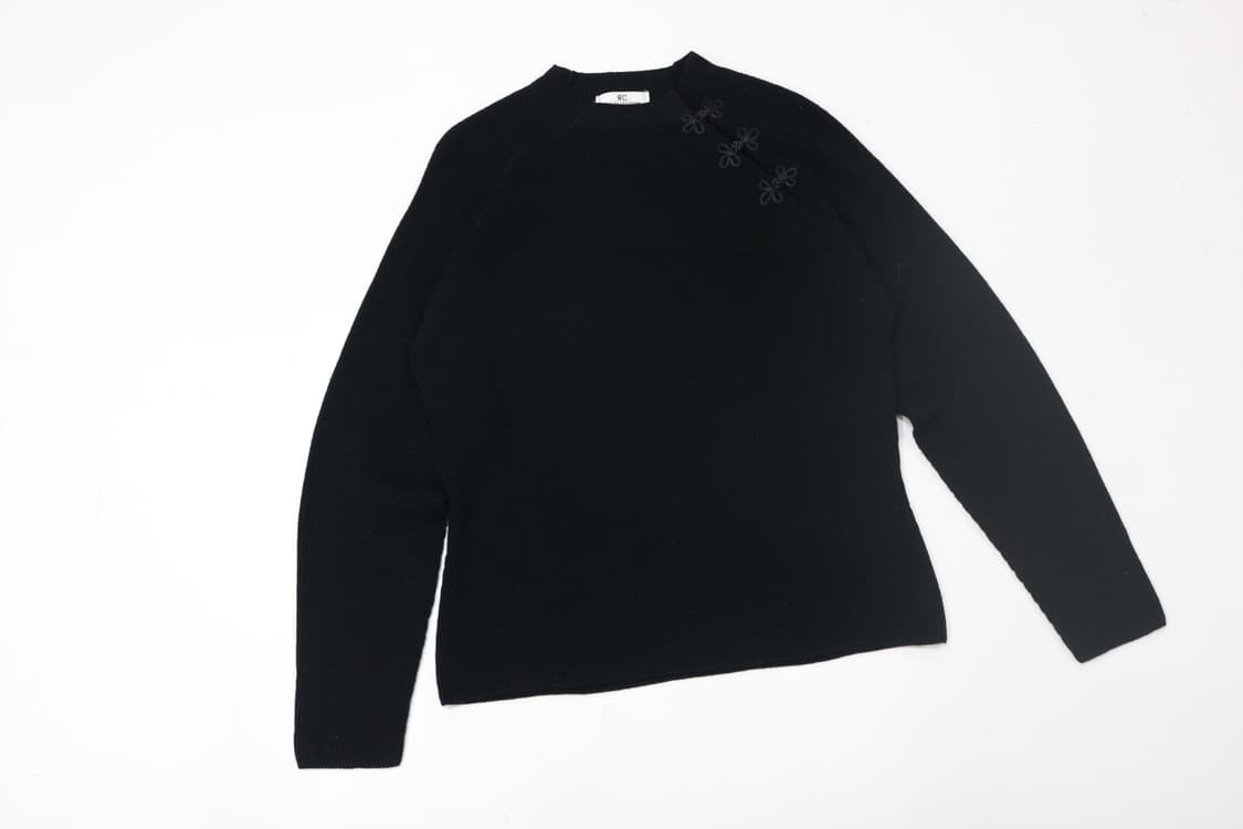 리컬렉션 울 100% 오리엔탈 플라워 매듭 니트 상품이미지3