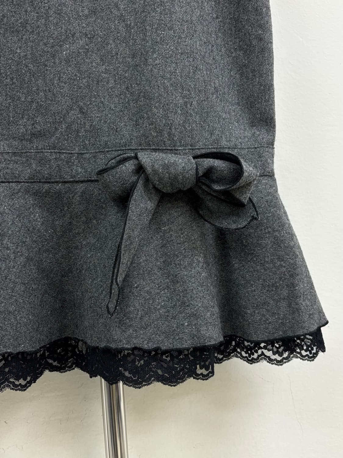 빈티지 차콜 미디 스커트 상품이미지5
