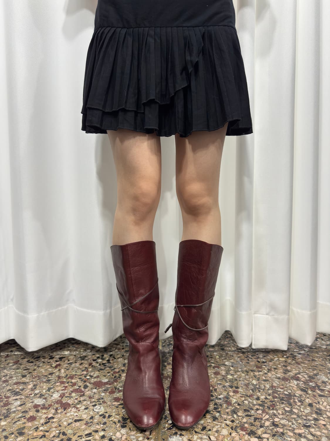 red leather boots 상품이미지2