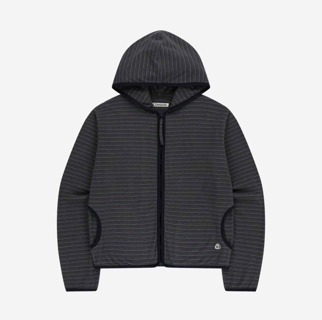 구함) COYSEIO Stripe Fleece Hood Zip-Up Ch 상품이미지1
