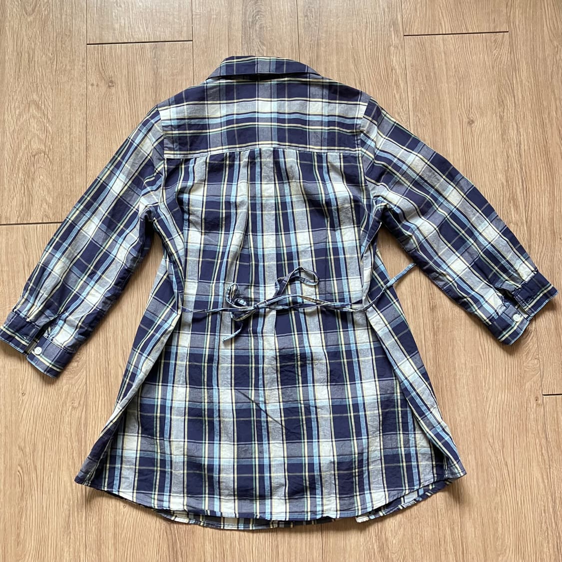 모리걸 하구미 7부 체크 셔츠 상품이미지3