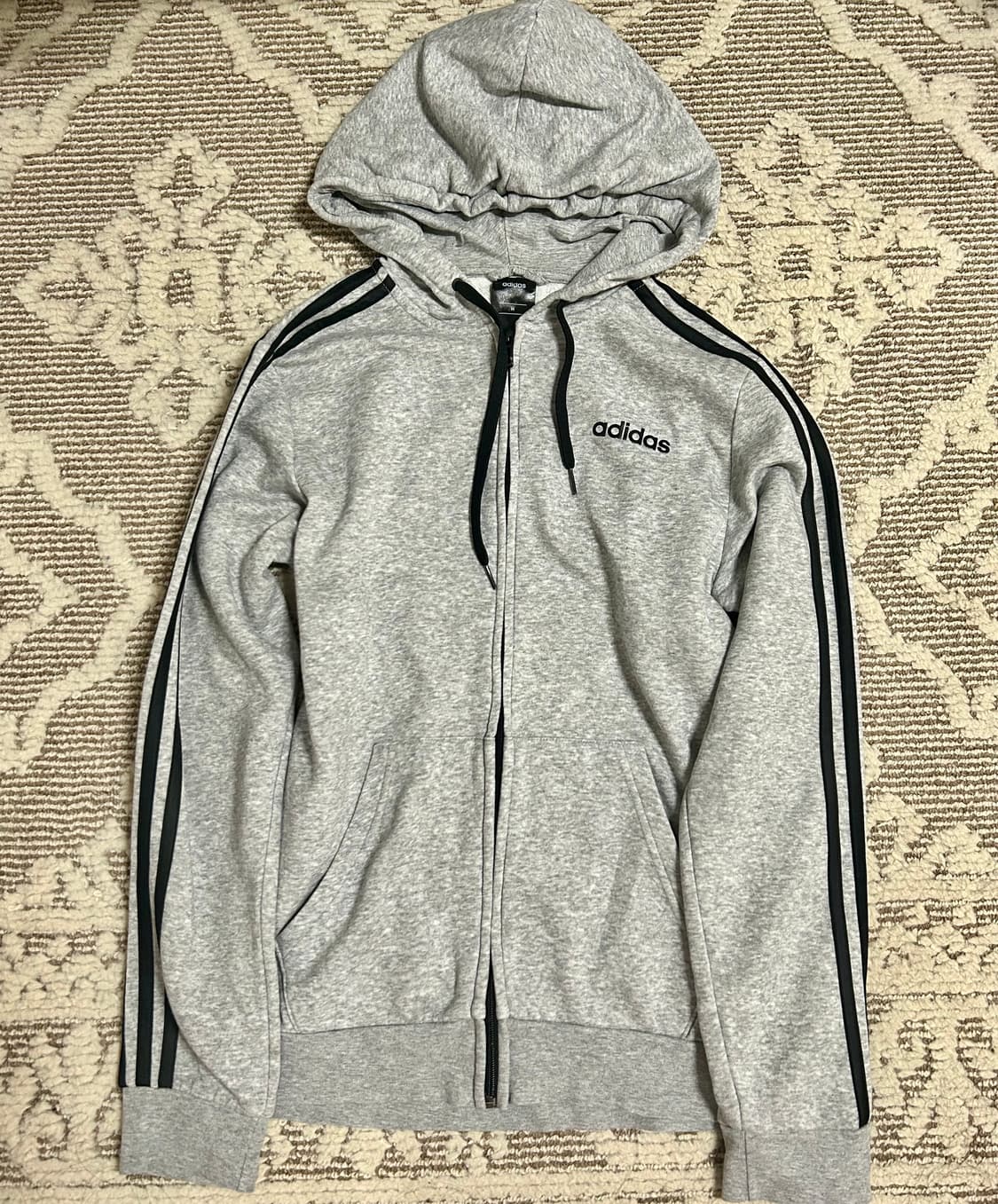 아디다스 그레이 삼선 후드집업 상품이미지1