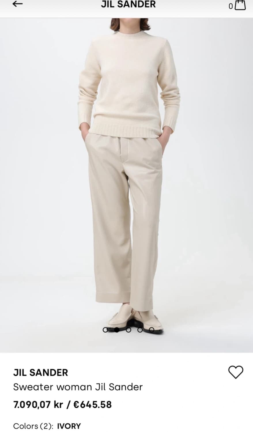 Jilsander 질샌더 울 니트 연두 상품이미지7