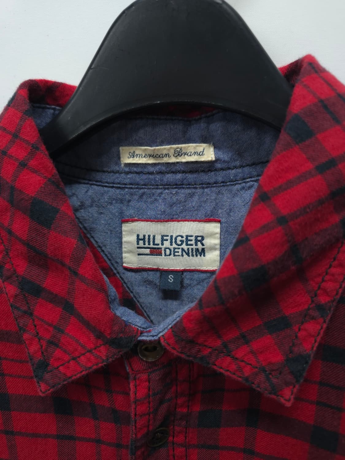 힐피거데님 레드 체크셔츠 ( 여성 상품이미지4