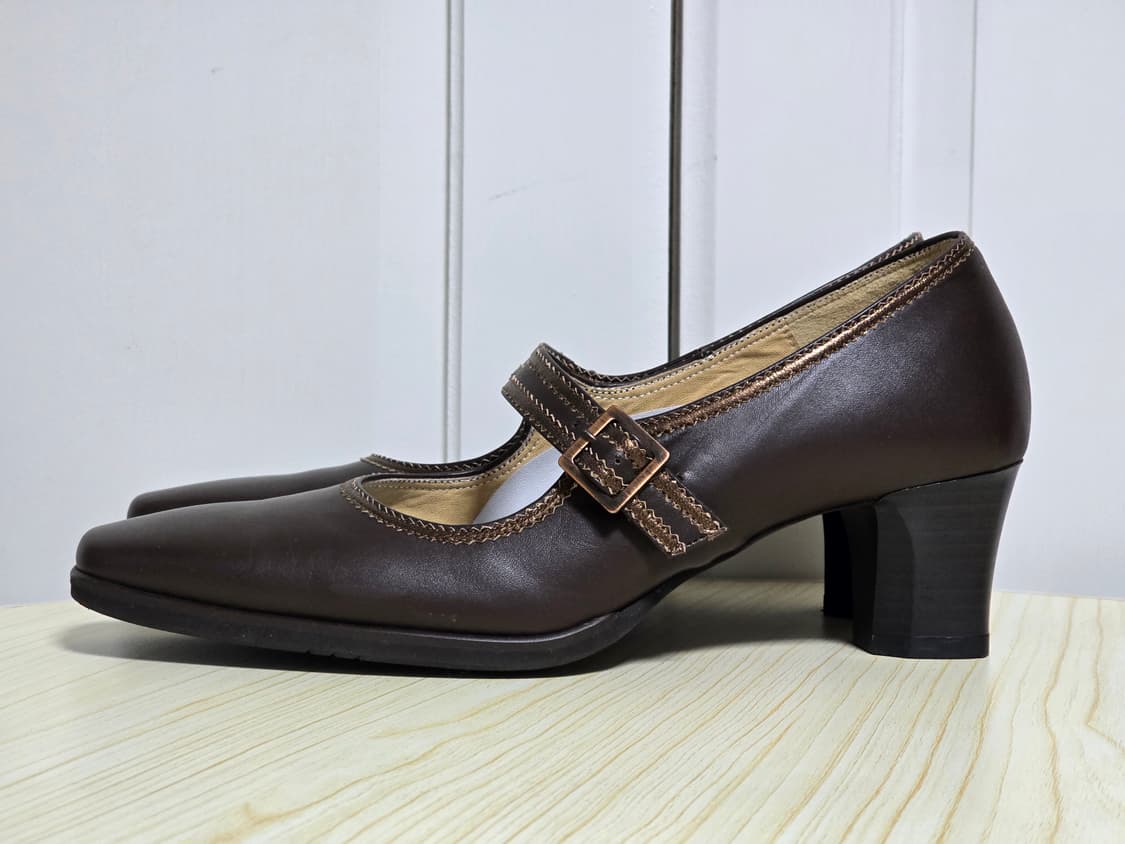 아식스 오소틱스 브라운 레더 구두 240 상품이미지3