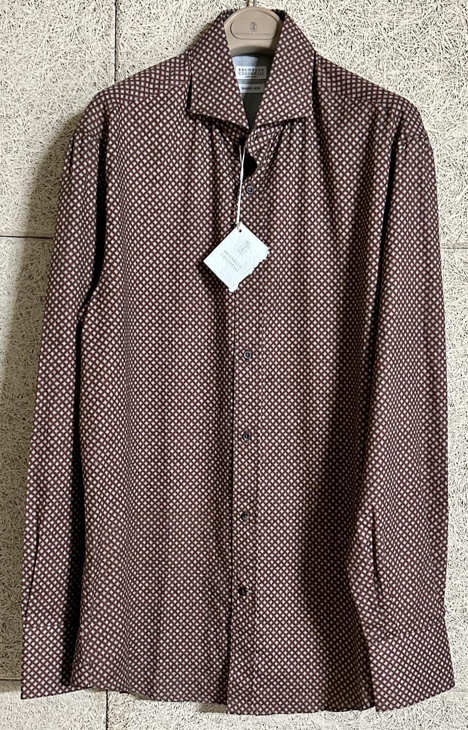 브루넬로 쿠치넬리 브라운 코튼 셔츠 XL 상품이미지2