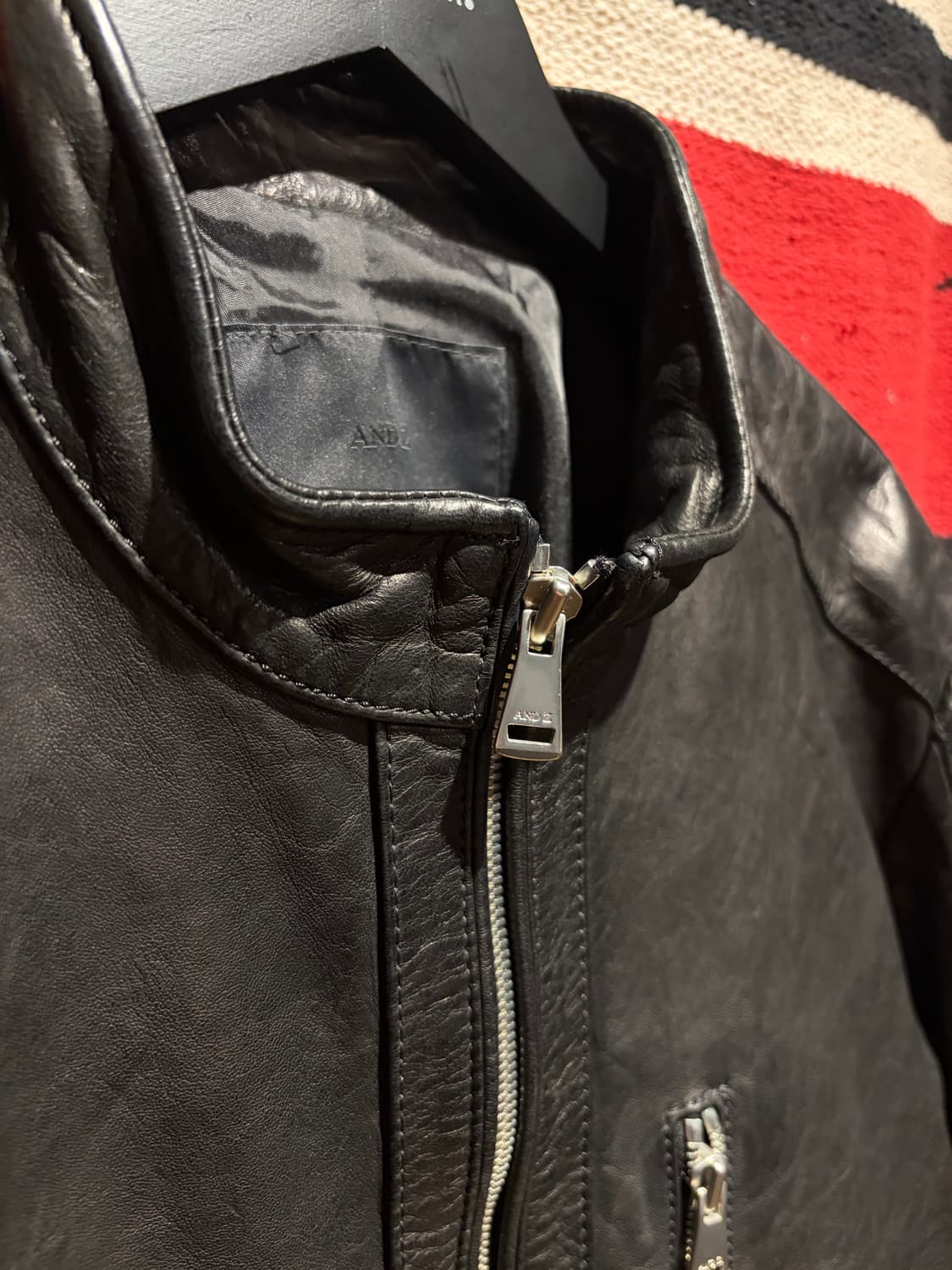 Single sheep skin biker jacket / 양가죽 바이커 상품이미지4